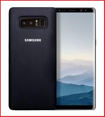 Чехол-накладка для Samsung Galaxy Note 8 (копия) Silicone Cover темно-cиний