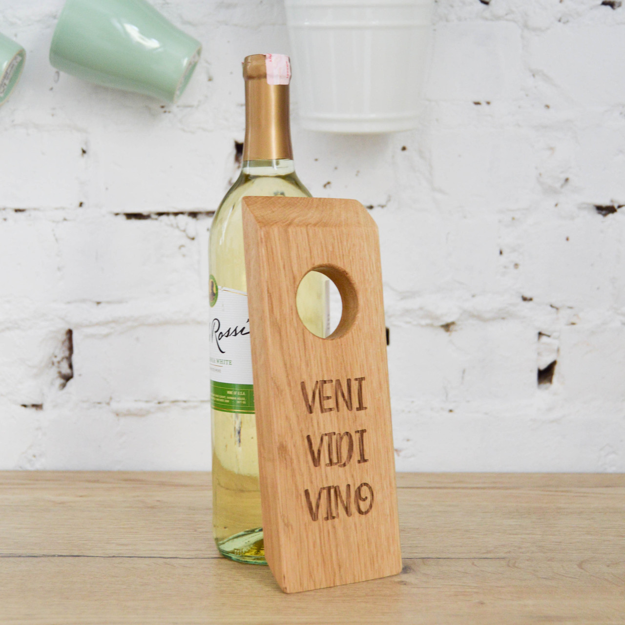 Подставка для винной бутылки "Veni Vidi Vino", натуральное дерево - фото 1 - id-p121404661