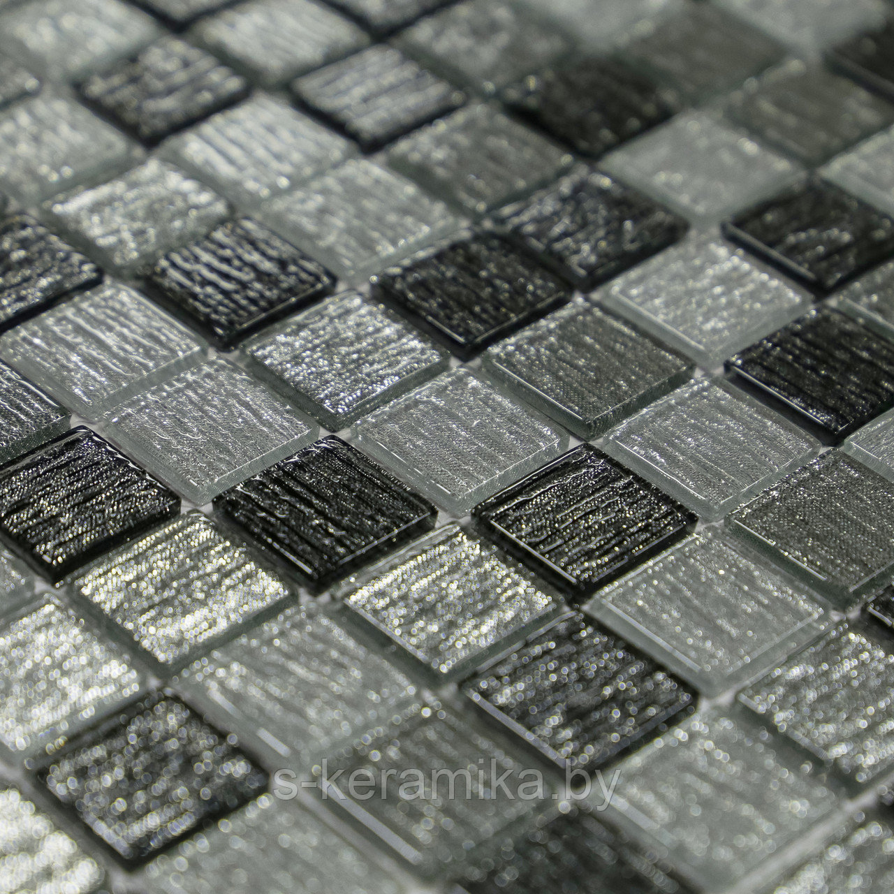 Стеклянная Мозаика Silk Way Black Tissue СТ-0055 - фото 1 - id-p94147816