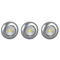 Светодиодный самоклеящийся фонарь-подсветка REV Pushlight 3Pack металлик