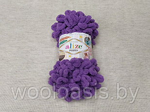 Пряжа Alize Puffy, Ализе Пуффи, турецкая, плюшевая, 100% микрополиэстер, для ручного вязания (цвет 437)