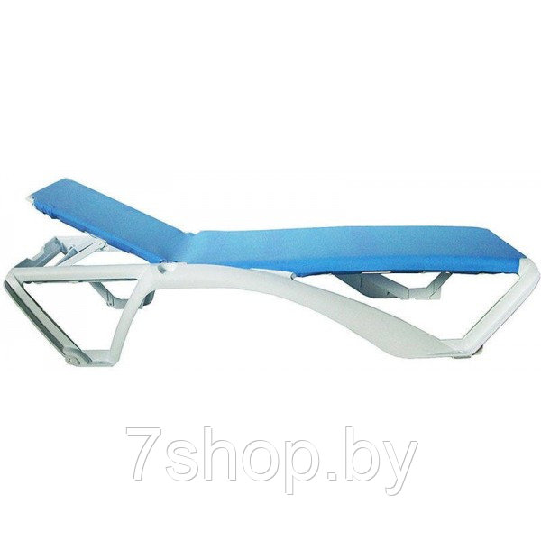 Шезлонг пластиковый ACQUA SUN LOUNGER WHITE/BLUE 2x