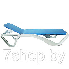 Шезлонг пластиковый ACQUA SUN LOUNGER WHITE/BLUE 2x