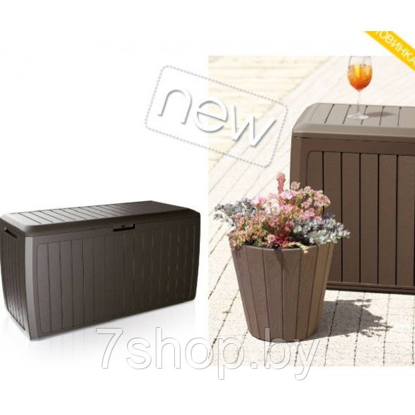 Ящик садовый BOXE BOARD коричневый - фото 3 - id-p93538690