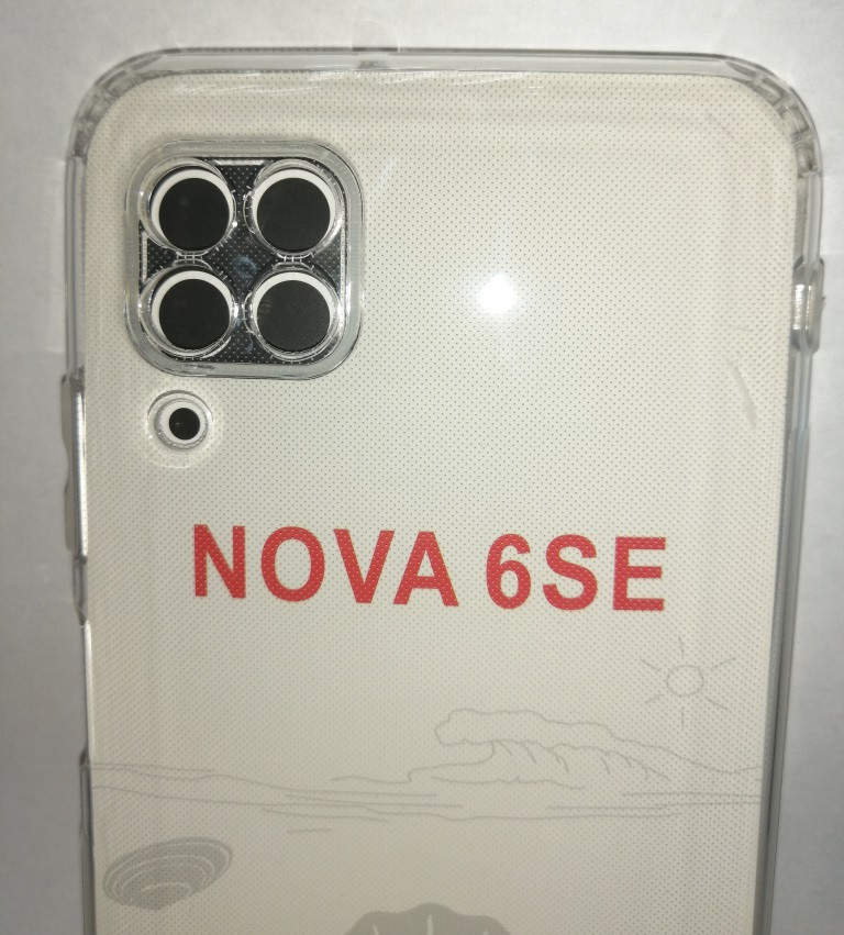 Чехол-накладка для Huawei P40 Lite / Nova 6SE (силикон) JNY-LX1 прозрачный с защитой камеры - фото 7 - id-p121405376