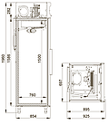 Шкаф холодильный POLAIR CV107-G, фото 2