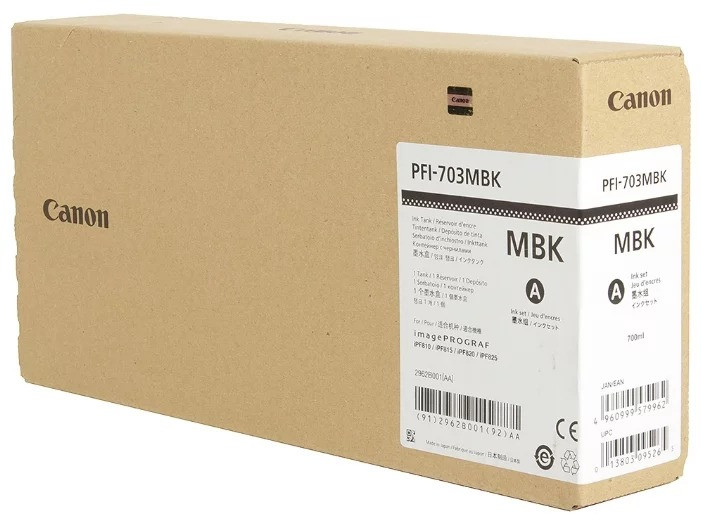 Картридж PFI-703MBk/ 2962B001 (для Canon imagePROGRAF iPF810/ iPF815/ iPF820/ iPF825) чёрный