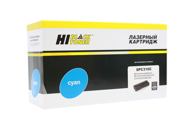 Картридж 406480/ SP C310HE (для Ricoh Aficio SP C231/ SP C232/ SP C242/ SP C311/ SP C312) Hi-Black, голубой