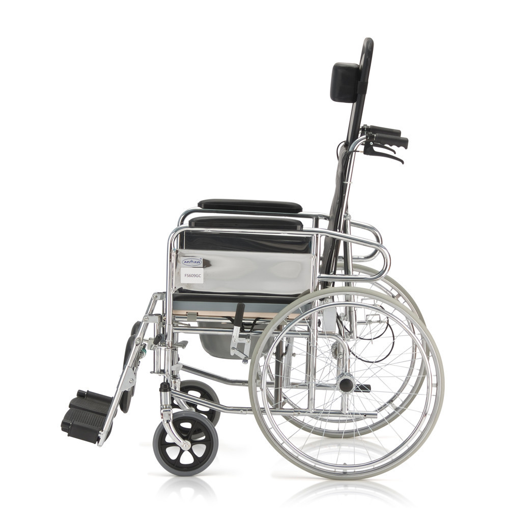 Кресло-коляска для инвалидов Армед FS609GC с санитарным оснащением - фото 2 - id-p121442843