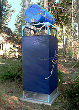 Летний душ Петромаш Садовый с подогревом 220 л с кабиной 0,8х0,8 м и обтяжкой