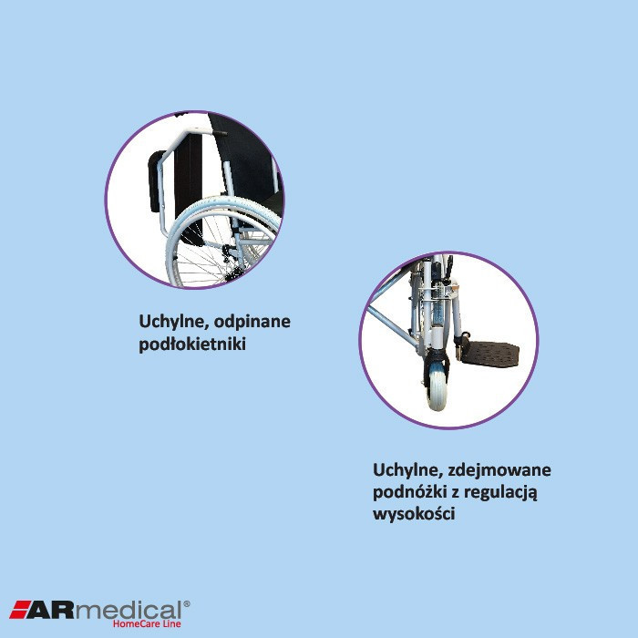 Кресло-коляска инвалидная ARmedical AR400 OPTIMUM - фото 4 - id-p121443006