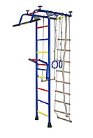 Спортивный комплекс Крепыш плюс Т с навесным турником ПВХ (синий)