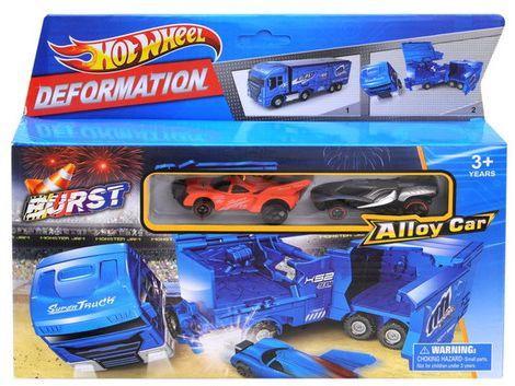 Автовоз машинка , раскрывается от удара Hot Wheels (Хот Виллс) , 2 машинки в комплекте.