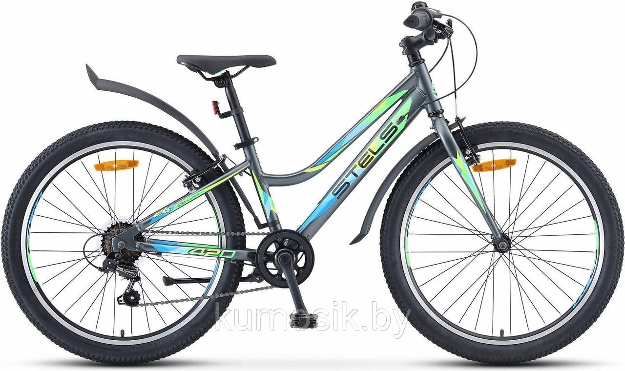 Велосипед Stels Navigator 420 V 24" V030 (9-13 лет) Серый - фото 1 - id-p121447836