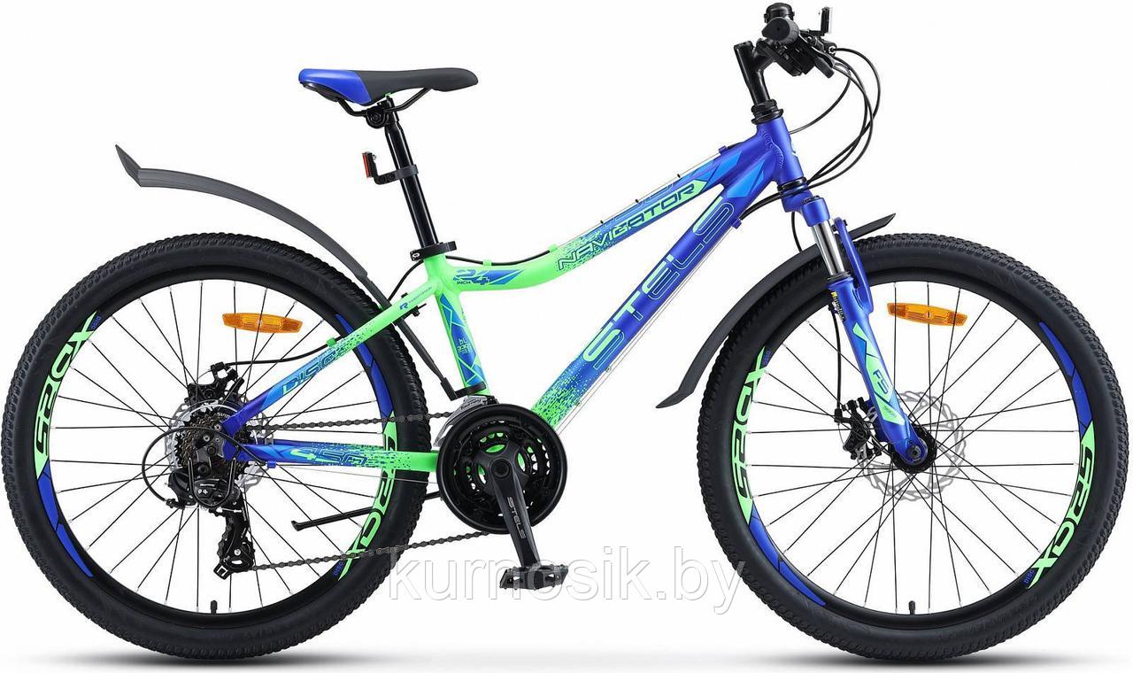 Велосипед Stels Navigator-450 MD 24" V030  2022 сине-зеленый