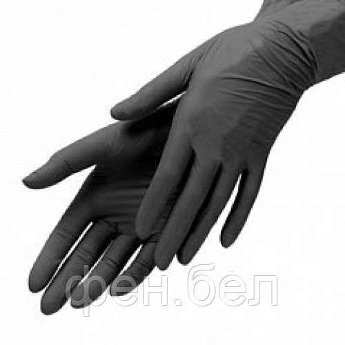 Перчатки одноразовые виниловые 200шт. - 100 пар benovy ( черный M)