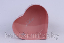 Коробка Сердце с прозрачной крышкой Розовый 28*27*11,2см (Могут присутствовать потертости на крышке)