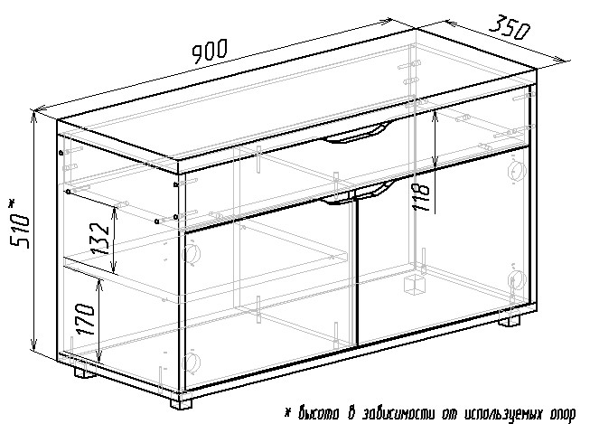 Тумба в прихожую ВА-012.9 - фото 2 - id-p121518887