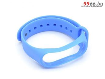 Сменный силиконовый ремешок часов для фитнес-браслета Mi Band 3/4 голубой