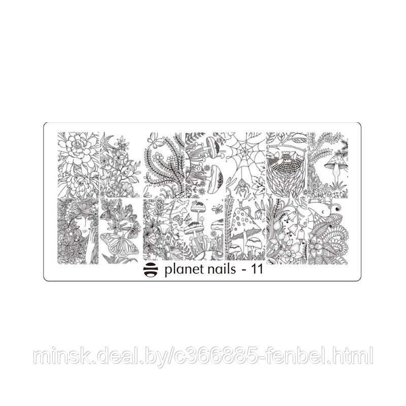 "Planet Nails" Пластина для стемпинга Stamping Nail Art, №11