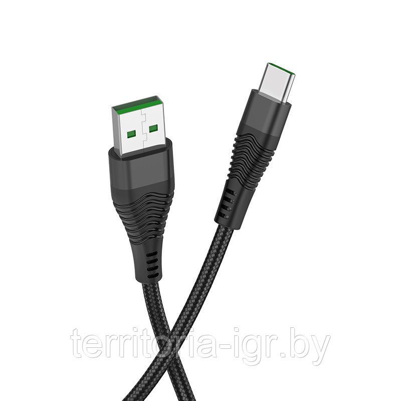 Дата-кабель U53 Type-C 1.2м. 5А. черный Hoco - фото 3 - id-p121549232