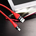 Дата-кабель U53 Micro USB 1.2м. 4А. красный Hoco, фото 6