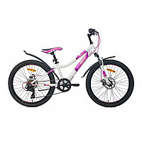 Велосипед AIST Rosy Junior 1.1 24" бирюзовый Белый, 14"