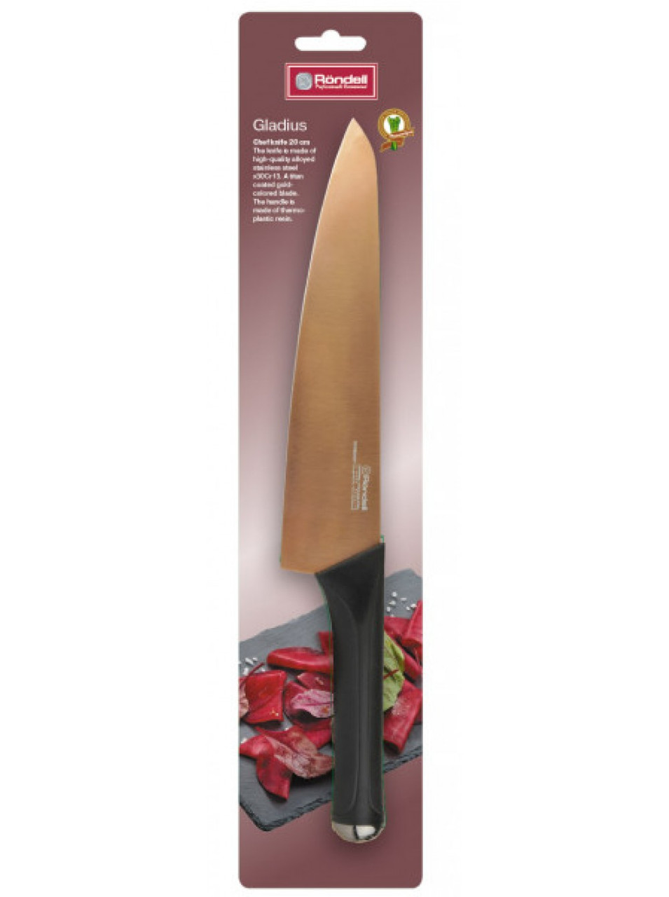RD-690 Нож поварской 20 см Gladius Rondell - фото 2 - id-p121518847