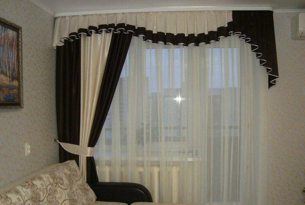 Комплект штор "ВОЛНА" в гостиную и спальню - фото 1 - id-p121562037