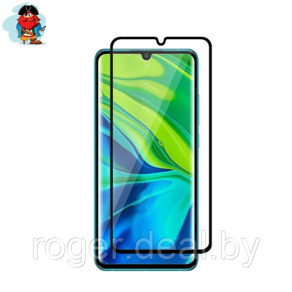 Защитное стекло для Xiaomi Mi Note 10, Mi Note 10 Lite 5D (полная проклейка), цвет: черный - фото 1 - id-p121562436