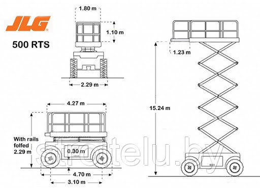 Аренда ножничного подъемника JLG 500 RTS дизельного 17 метров - фото 7 - id-p3444219