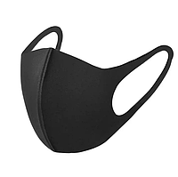Защитная маска черная с эластичными лентами