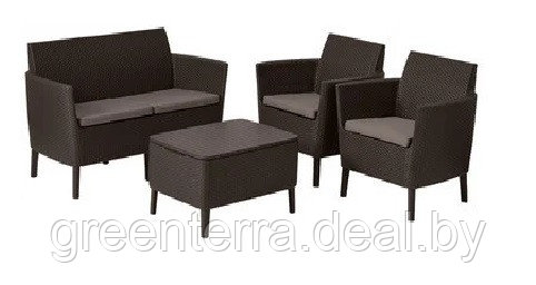 Комплект мебели SALEMO 2-SOFA SET, коричневый [236844] - фото 1 - id-p121585753