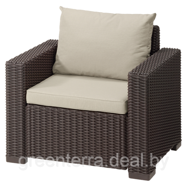 Комплект мебели Keter California 3 Seater, капучино [212507] - фото 5 - id-p121585915