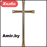 Крест на памятник католический 016 16х7.5см. Цвет: Золото. Материал: полимергранит