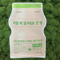 Тканевая маска для лица с экстрактом яблока A'Pieu Real Big Yogurt One-Bottle Apple