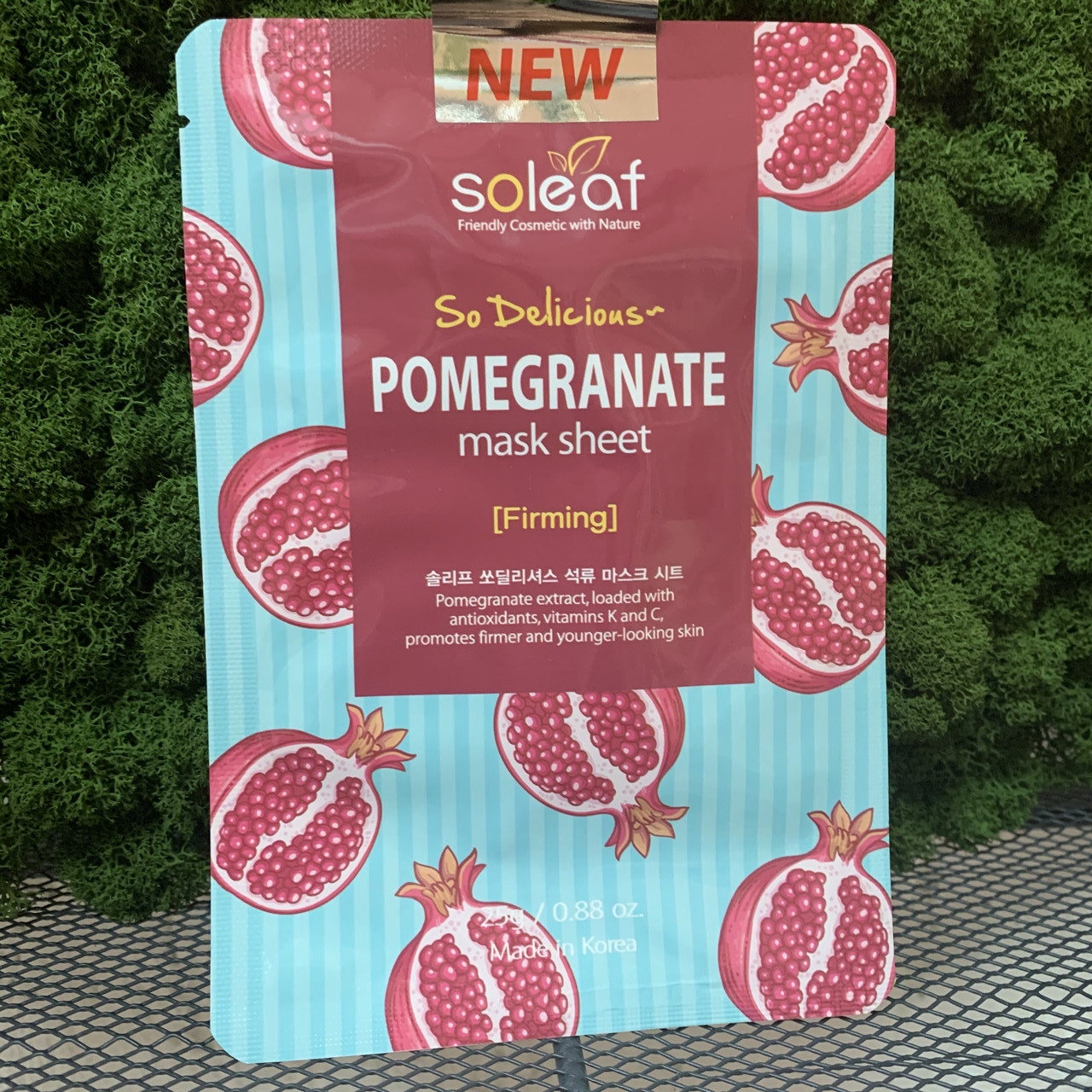 Тканевая маска для тонизирования кожи с экстрактом граната Soleaf So Delicious Pomegranate Mask Sheet