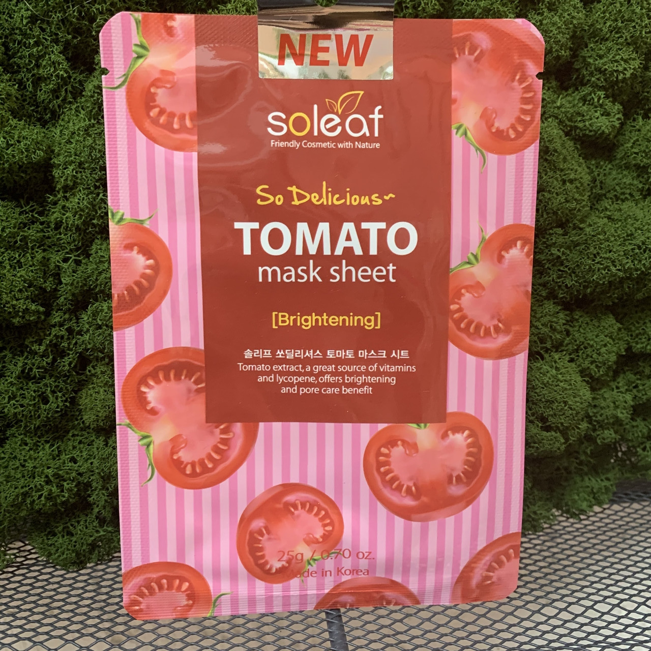 Тканевая маска для укрепления кожи лица  с экстрактом томата Soleaf So Delicious Tomato Mask Sheet