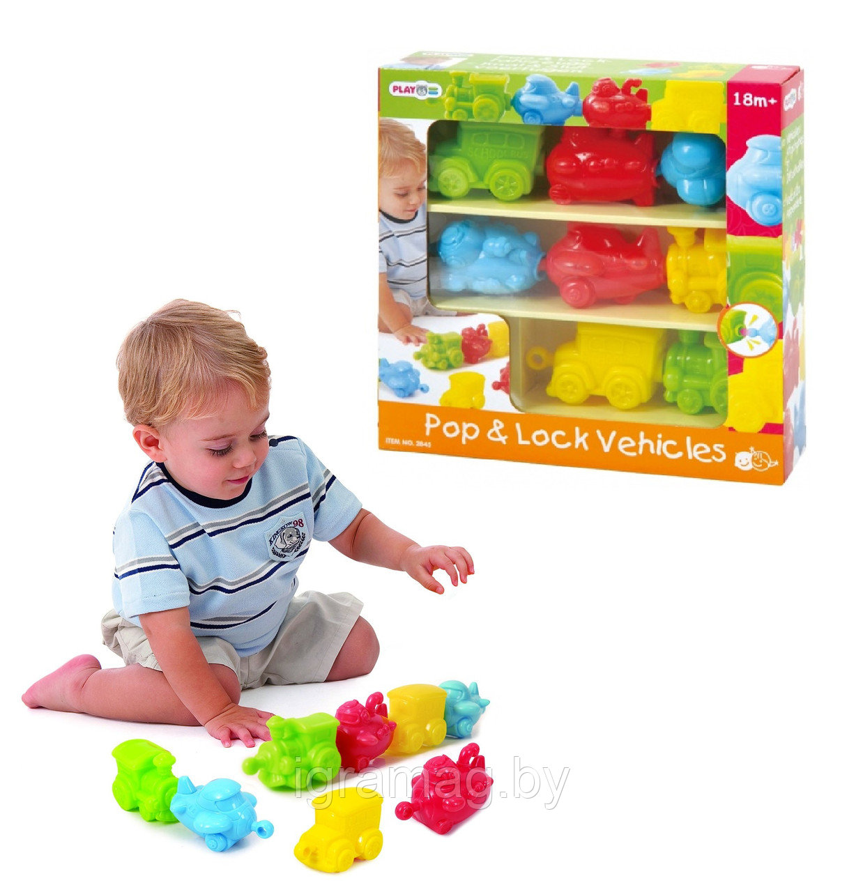 Игровой набор Транспортные игрушки 8 предметов Play-Go