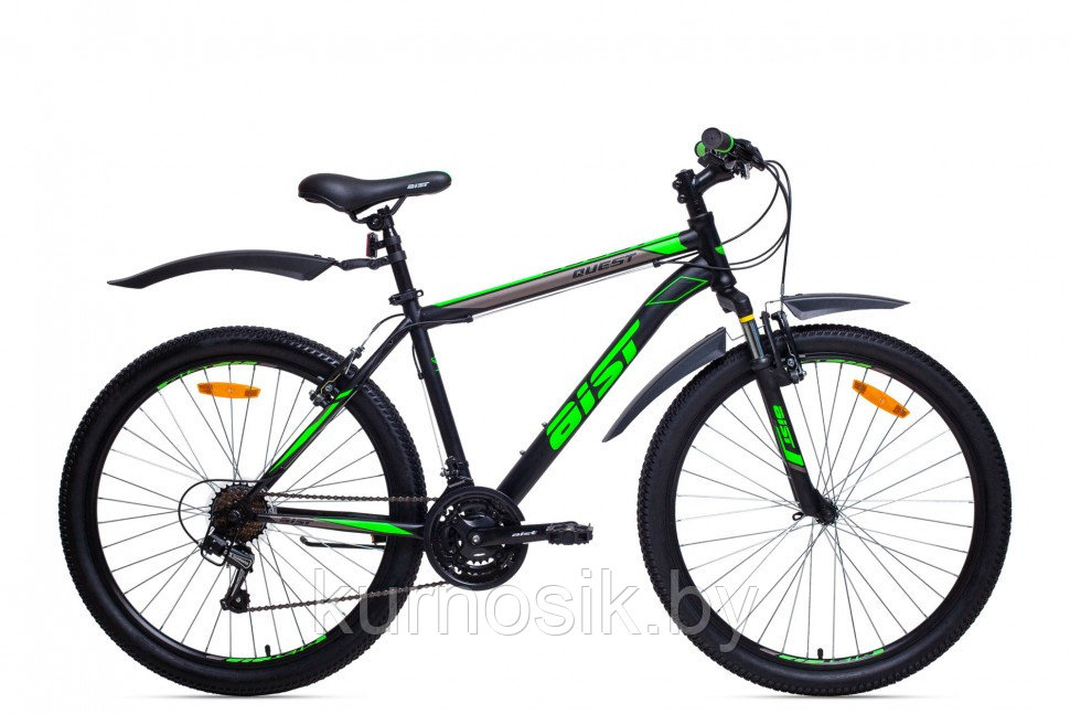 Горный велосипед AIST Quest 26" черно-зеленый