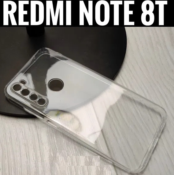 Чехол-накладка для Xiaomi Redmi Note 8T (силикон) прозрачный с защитой камеры - фото 3 - id-p116299633