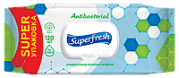 Салфетки антибактериальные влажные Super Fresh, (120 шт.)