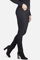 Женские осенние джинсовые черные деловые большого размера брюки Mirolia 659 черный 48р.