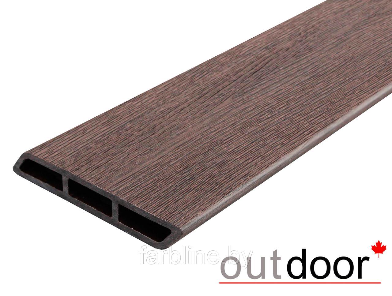 Доска универсальная Ромбус ДПК Outdoor 122*22*4000 мм. 3D STORM коричневая микс
