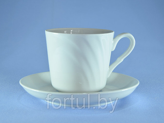 Чайная пара 220см3 ф.Голубка (белое изделие) - фото 1 - id-p121602910