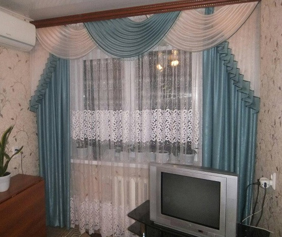 Комплект штор "ОКТЯБРИНА" в гостиную и спальню - фото 1 - id-p121603718