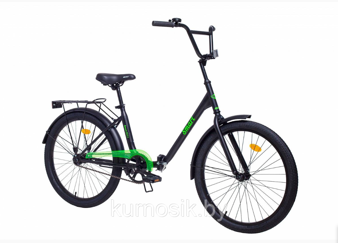 Подростковый велосипед Аist smart  24 1.1 Голубой Черно-зеленый