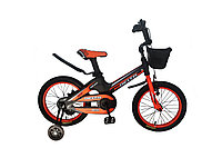 Детский облегченный велосипед Delta Prestige S 18'' + шлем (чёрно-оранжевый)
