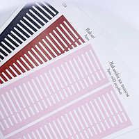 Наклейки на типсы (черная, бордовая, розовая, белая), 50 шт
