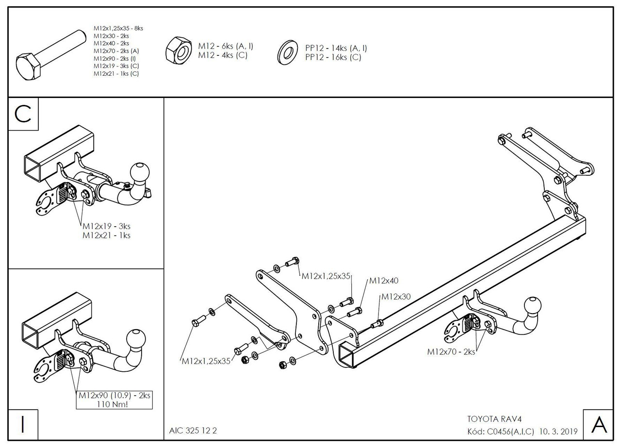 Фаркоп для Toyota Rav4 2019- - фото 4 - id-p121677072